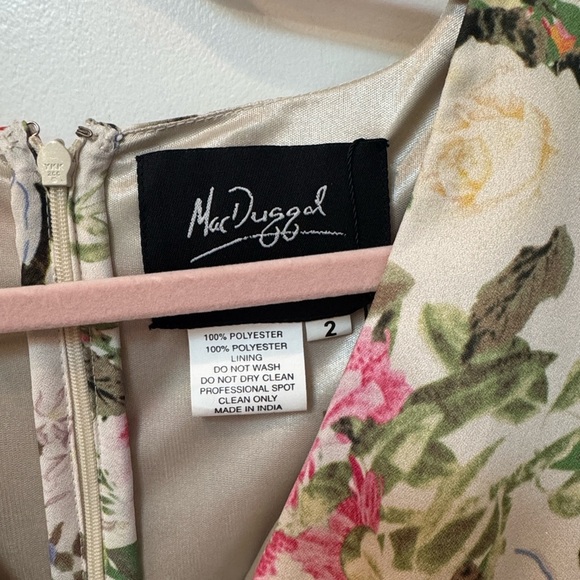 Mac Duggal Floral Chiffon Beaded Waist  Maxi Dress Gown NWT 2 - Picture 7 of 12